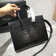 YSL Sac De Jour Bag Black 26cm with Silver Hardware - 5