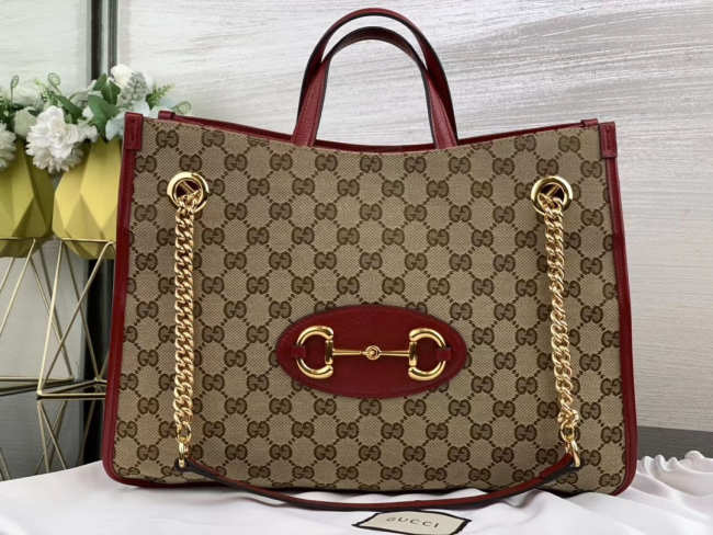 Gucci Horsebit 1955 Large Tote Bag Red - 1