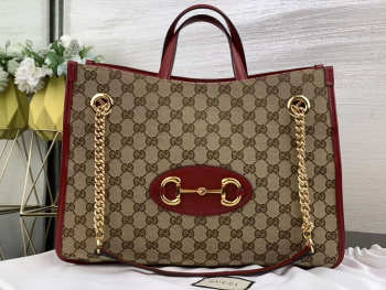 Gucci Horsebit 1955 Large Tote Bag Red