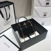 Gucci Sylvie 1969 Black Patent Leather Top Handle Bag Balck - 2