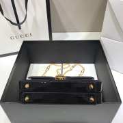 Gucci Sylvie 1969 Black Patent Leather Top Handle Bag Balck - 5