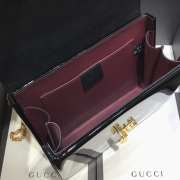 Gucci Sylvie 1969 Black Patent Leather Top Handle Bag Balck - 6