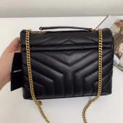 YSL Loulou Bag Black with Gold Hardware 23cm  - 5