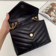 YSL Loulou Bag Black with Gold Hardware 23cm  - 3