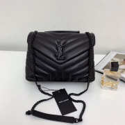 YSL Loulou Bag Black with Black Hardware 23cm  - 1