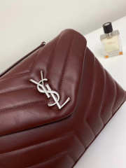 YSL Loulou Bag Wine Red 23cm  - 4