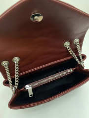 YSL Loulou Bag Wine Red 23cm  - 3