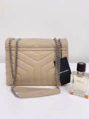 YSL Loulou Bag Light Beige 23cm - 4