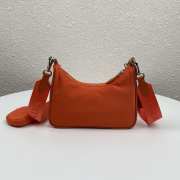 Prada Nylon Hobo Bag 22cm Orange - 3