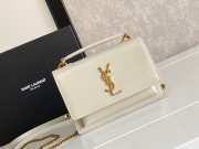 YSL Sunset Small Chain Bag White 19cm - 1