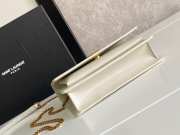 YSL Sunset Small Chain Bag White 19cm - 4