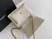 YSL Sunset Small Chain Bag White 19cm - 3