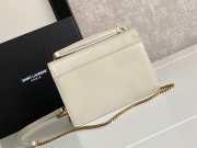 YSL Sunset Small Chain Bag White 19cm - 5