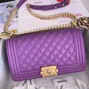 Chanel Boy Bag Purple 25cm  - 1