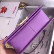 Chanel Boy Bag Purple 25cm  - 5