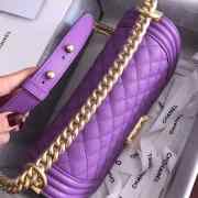 Chanel Boy Bag Purple 25cm  - 3