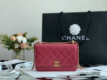 Chanel Calfskin Wallet On Chain Woc Bag 001 19CM