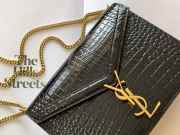 YSL Cassandra Crocodile embossed Bag Black - 2