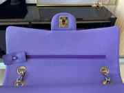 Chanel Flap bag Gold hardware 25cm caviar purple - 6