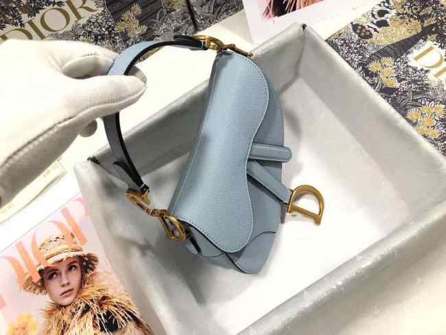 Dior Saddle Bag Blue 20cm - 1