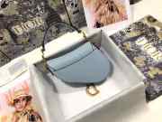 Dior Saddle Bag Blue 20cm - 4