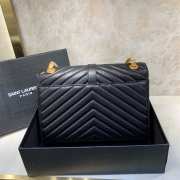 YSL Envelope Black Bag with Gold Hardware 24cm - 5