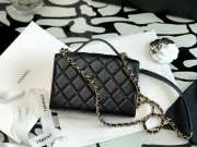 Chanel Mini Flap Handbag Black 17cm - 4