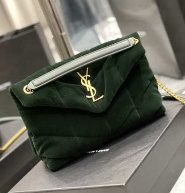 YSL Large Loulou Bag Green 29cm - 1