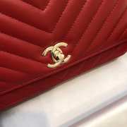 Chanel WOC Lambskin Wine Red Bag 19CM - 2