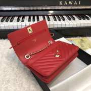 Chanel WOC Lambskin Wine Red Bag 19CM - 4