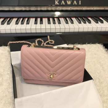 Chanel WOC Lambskin Pink Bag 19CM