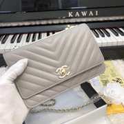 Chanel WOC Lambskin Grey Bag 19CM - 1