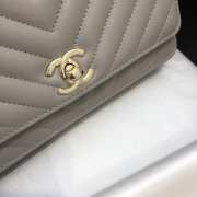 Chanel WOC Lambskin Grey Bag 19CM - 3