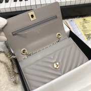 Chanel WOC Lambskin Grey Bag 19CM - 5