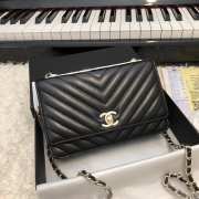 Chanel WOC Lambskin Black Bag 19CM - 1