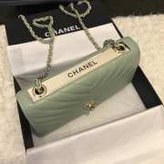 Chanel WOC Lambskin Light Green Bag 19CM - 4