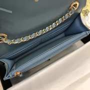 Chanel WOC Lambskin Light Blue Bag 19CM - 3