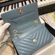 Chanel WOC Lambskin Light Blue Bag 19CM - 5