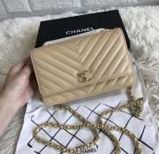 Chanel WOC Lambskin Beige Bag 19CM - 1