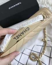 Chanel WOC Lambskin Beige Bag 19CM - 4