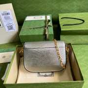 Gucci Horsebit 1955 Mini Shoulder Bag Silver 675801 21CM - 5