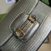 Gucci Horsebit 1955 Mini Shoulder Bag Silver 675801 21CM - 2