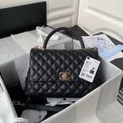 Chanel Medium Coco Handle Black with Gold Hardware A92991 28CM  - 1