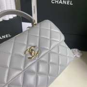 Chanel Flap Bag with Top Handle Lambskin Light Purple with Gold Hardware 92236  - 5