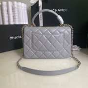 Chanel Flap Bag with Top Handle Lambskin Light Purple with Gold Hardware 92236  - 3