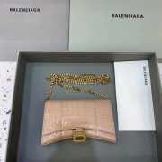 Balenciaga Hourglass Wallet On Chain Pink 19CM  - 1