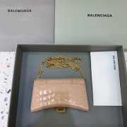 Balenciaga Hourglass Wallet On Chain Pink 19CM  - 2