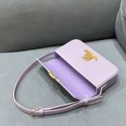 Celine Triomphe Shoulder Bag 194143 Light Purple 20CM - 3