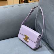 Celine Triomphe Shoulder Bag 194143 Light Purple 20CM - 4