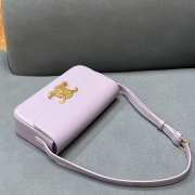 Celine Triomphe Shoulder Bag 194143 Light Purple 20CM - 6